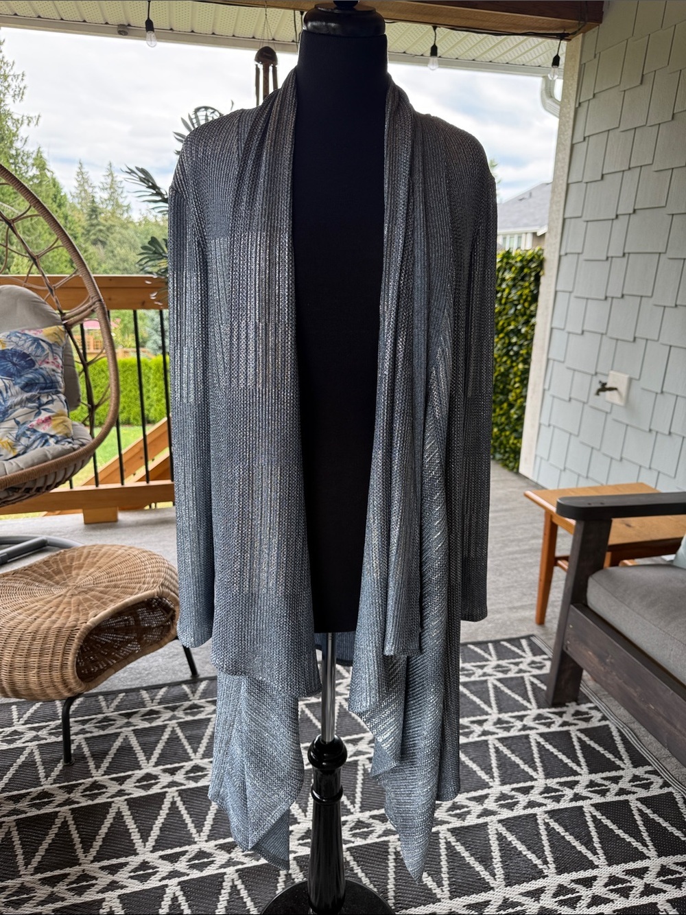 Frank Lyman Design | Long Sleeve Open Shimmer Cardigan
